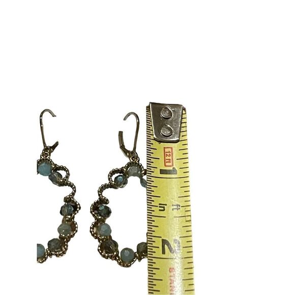 NWT LONNA & LILLY Gold-Tone Beaded Open Chandelier Earrings - Picture 4 of 5